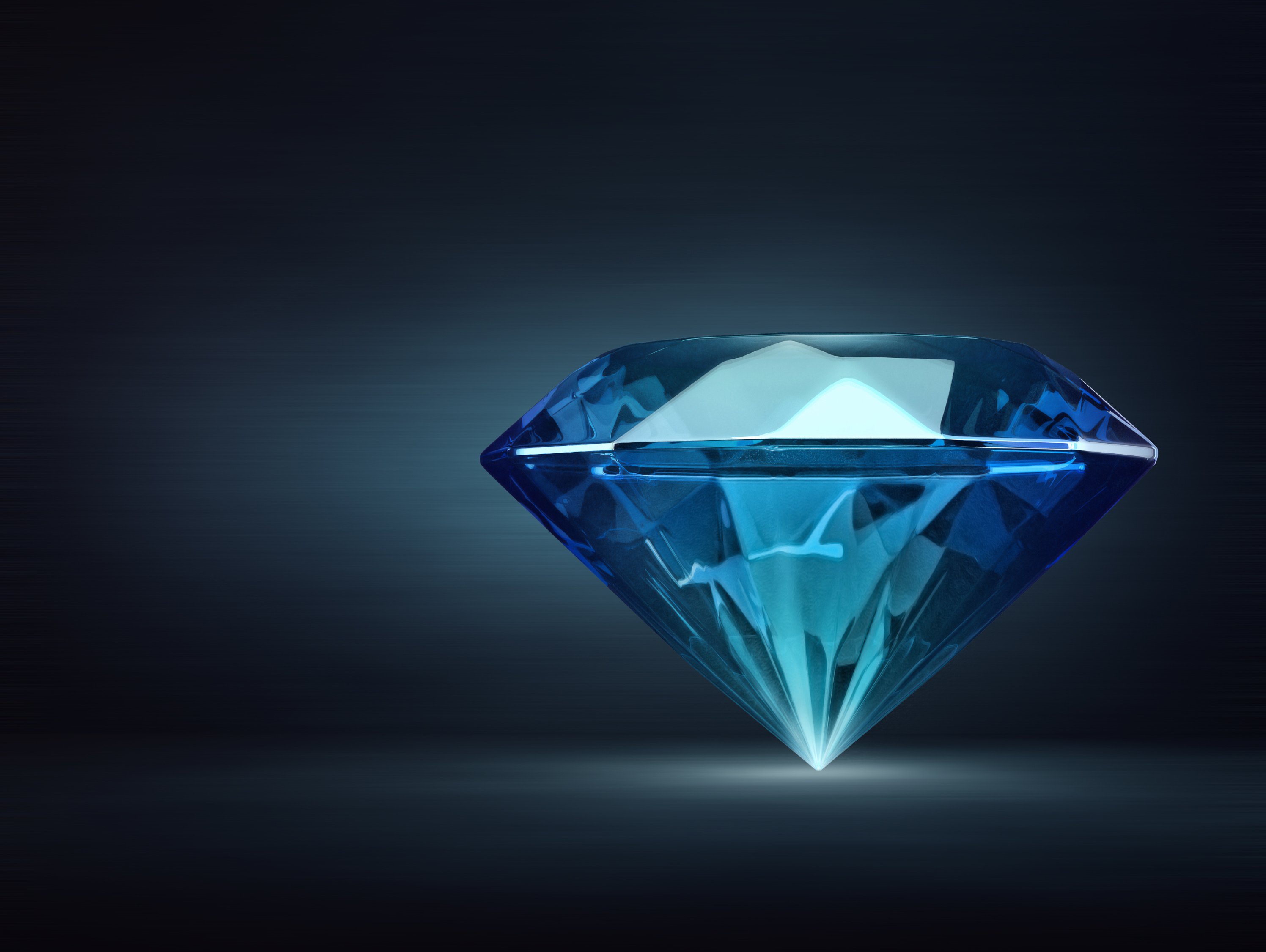 Blue Diamond on Dark Background 